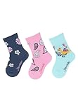Sterntaler Socken 3er Pack Gepard, Ornamente und Kamel - Babysocken für Mädchen im 3er Pack - Babysocken mit Motiven - Socken für Babys im Set - blau, 22