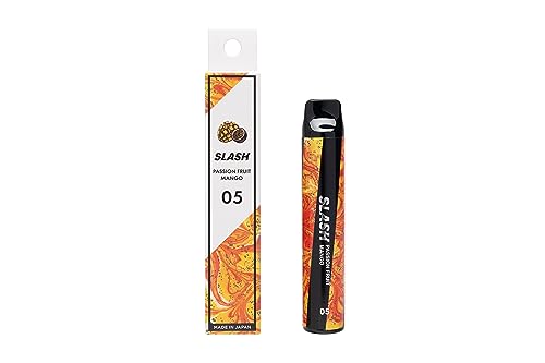 【公式】SLASH 電子タバコ ベイプ 使い捨て 持ち運びシーシャ ポケットシーシャ 電子たばこ VAPE ニコチンなし タールなし スラッシュ 1600回使用可能 タール ニコチン0 水蒸気 おすすめシーシャ(パッションフルーツマンゴー)
