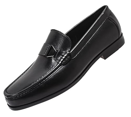 Santimon Men’s Slip-On Casual Shoes - Luxury Genuine Leather Penny Loafers - Dress Business Comfort Mocasines for Office & Wedding