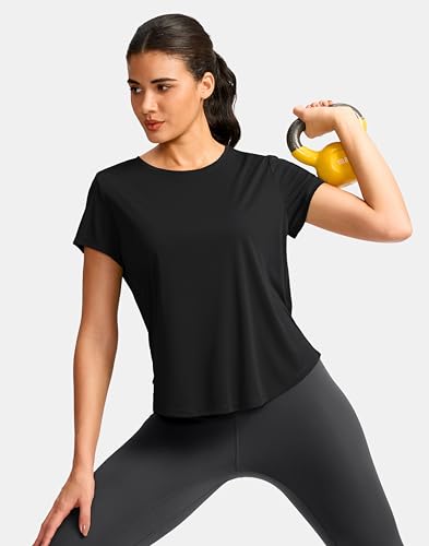 G Gradual Women's Workout Tops Short Sleeve Lightweight Athletic Yoga Running Shirts Loose Fit Quick Dry Gym T-Shirts3
