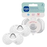 MAM Stillhütchen Gr. M (ø 20 mm), 2er-Set, extra weich, Schutz beim...