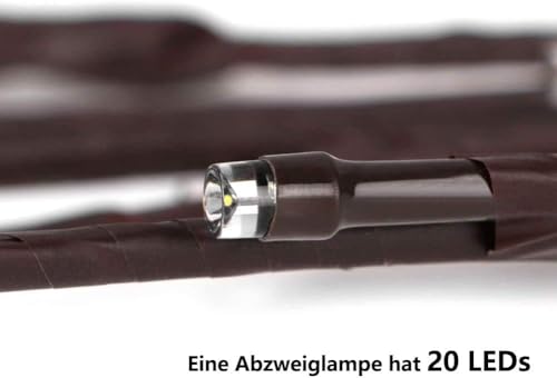 DK177 4 Pack Led Branch Light Battery Operated Lighted Branch Vase Filler Willow Tree Artificial Little Twig Power Brown 30 Inch 20 LED for Home Romantic Decoration, White