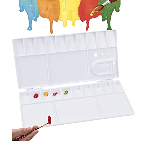 25 Compartimentos Paleta de Pintura Plastica Paleta de Acuarela Bandeja de Pintura...
