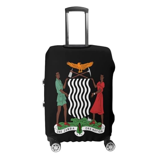 Coat of Arms of Zambia Travel Luggage Cover for Suitcase 19-32 Inches Elastic Washable Baggage Protector4