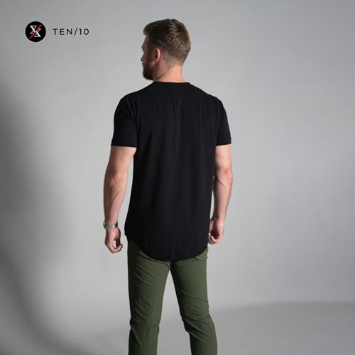 Ten10 Apparel Men's Premium Crew Neck Short Sleeve T-Shirt, Curved Hem, Velura Blend4