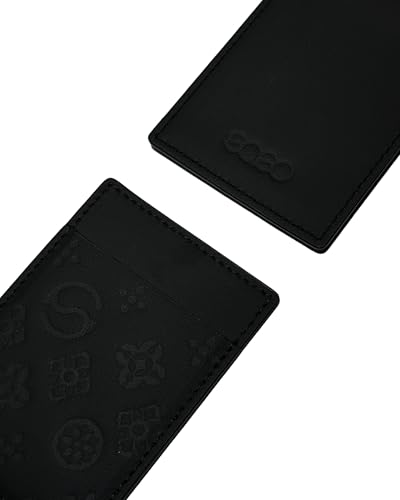 Apple Peel Leather Credit Card Holder – 2.75 in. x 3.82 in Vegan Leather Card Holder – One Slot Minimalist Wallet - Traditional Korean style Dancheong Card Holder Wallet for Men and Women (NB)4