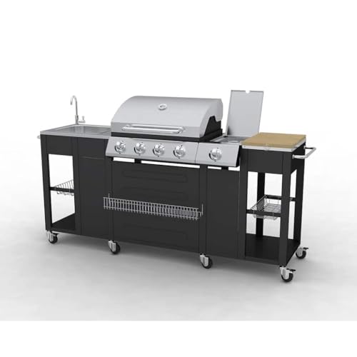 Furniture Select-Barbacoa de cocina al aire libre Montana 4 quemadores