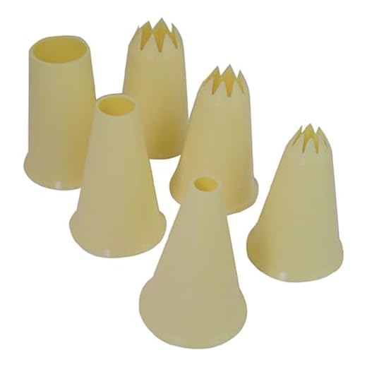 De Buyer 4863.01 - Set de 6 Boquillas de Plastico para Manga Pastelera, beige
