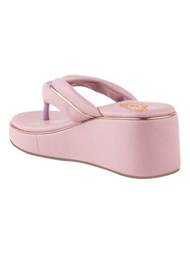 Image of Shoetopia Wedges Sandal for Women & Girls Criss-Cross Strap Design Stylish Comfortable, Durable Heels - Perfect for Casual & Party