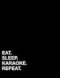  Eat Sleep Karaoke Repeat: Four Column Ledger Accounting Journal Entry Book, Accounting Journal Ledger, Bookkeeping Ledger For Small Business , 8.5\" x 11\", 100 pages: Volume 84