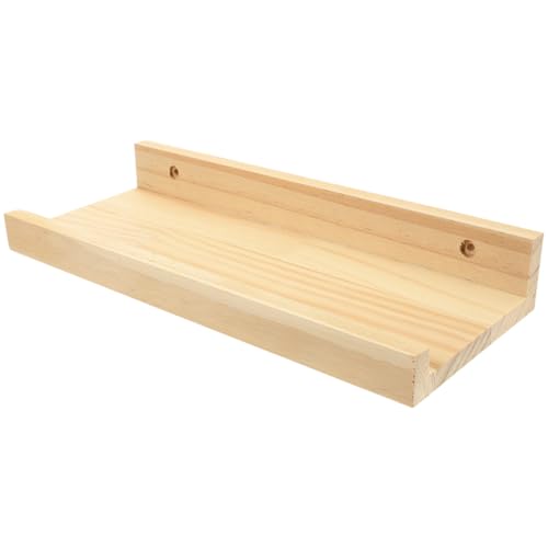 Estante flotante de pared de madera khaki soluciona falta de espacio 2