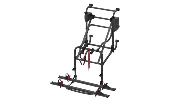 Fiamma Portabici Carry-Bike Motor Lift 77 per Camper, Nero, Alluminio, 78-94 x 128 x 68-108 cm, 17,4 kg, Pieghevole, Portata 60 kg