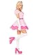 Leg Avenue Prinzessinnenkleid mit Krone und Handschuhe, 1 St�ck, rosa, Gr�sse M