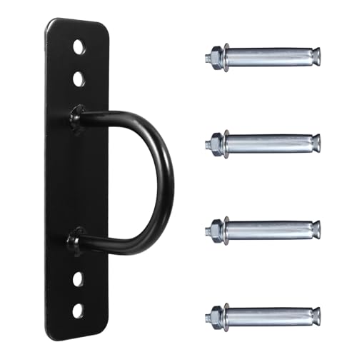 JOINPAYA Soporte de Pared y Techo para Fijación de Equipos de Fitness Gancho Resistente con Anclajes y Tornillos Montaje Seguro para Cuerdas de Batalla Hamacas y Columpios Material
