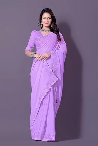 Image of FASHION Women's Trendy Banarasi Kanjivaram Navy Color Art Silk Saree with Blouse Material