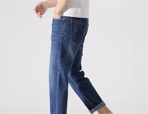 Men's Stretch Jeans Slim Straight Regular Fit Denim Pants Trousers4