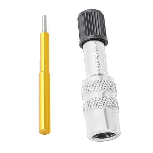 シュレーダー バルブ エクステンション - 真鍮製膨張アダプター、漏れ防止フロント フォーク エア コネクター、タイヤ ポンプ アタッチメント |マウンテンバイク、ロードバイクガレージツールセット用高圧エアポンプフィッティング