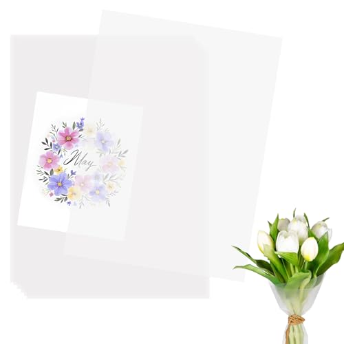 Transparentpapier A4 50 Blatt Bedruckbares Pergamentpapier (110g/m) Weiß & Durchsichtiges Pauspapier für Zeichnen Architekturskizzen und DIY-Projekte