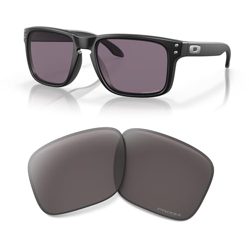 Oakley Original Holbrook OO9102 00000657 Prizm Grey Replacement Lenses for Men for Women+ Bundle Microfiber Pouch -Frames Not Included