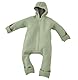 ALAVYA HOME® WALKOVERALL, Baby Wollwalk-Overalls aus Natur 100% Bio-Schurwolle Wollfleece mit Reißverschluss, Walk Woll-Anzug für Kleinkind und Baby - Pastel Khaki 62/68