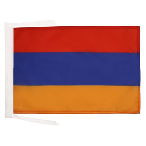 BANDIERA ARMENIA 45x30cm - BANDIERINA ARMENA 30 x 45 cm cordicelle - AZ FLAG