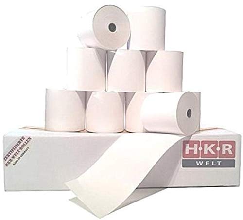 HKR-Welt Lot de 50 rouleaux de papier thermique 58 x 50 x 12 mm 58 x 50 x 12 mm 58 x 50 x 12 mm