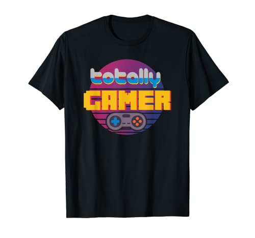 Totally Gamer | Regalo de videojuegos retro vintage adicto a los videojuegos Camiseta