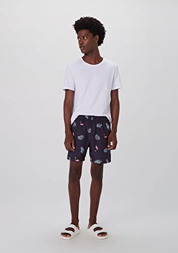 Shorts Praia Estampado Masculino Azul Marinho P
