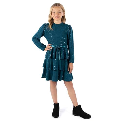 Speechless Girls' Long Sleeve Sweater Knit Party Dress