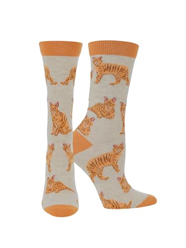 Orange Tabby Cat Socks for Women - Gift for Cat Lovers