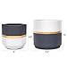Mkono Ceramic Flower Pots for Indoor Plants 6 Inch and 4.8 Inch Modern Decorative Planters, Set of 2 Geometric Gardening Pots with Drainage for All House Plants (Plants NOT Included)