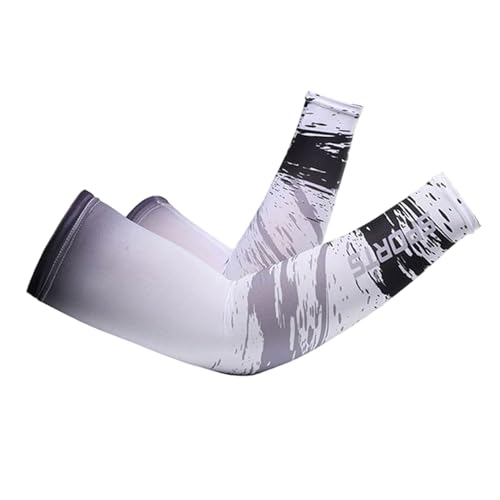 Veesper Gaming Armärmel uv Schutz Kühlung Sportarmabdeckungen mit Tintenmuster, elastischer Anti-UV