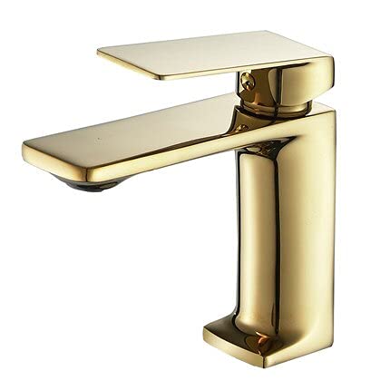 Robinet salle de bains or mélangeur cascade eau chaude froide pour évier vasque et meuble vasque