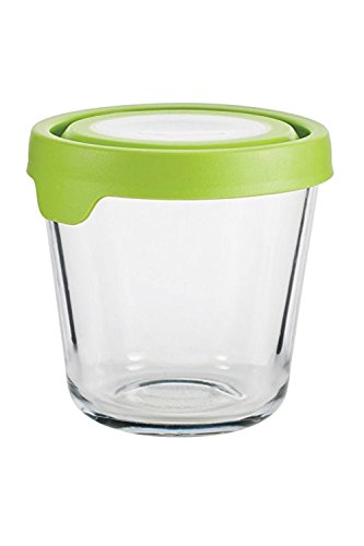 Anchor Hocking Trueseal Glass Food Storage Containers Airtight Lids, 3.5 Cup Tall, Green -