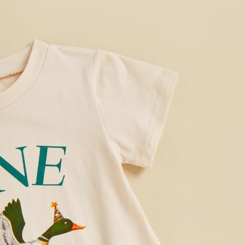 Baby Boy Girl First Birthday Outfit Short Sleeve Bubble Romper Crewneck Shirt Bodysuit Tops Cute Birthday Clothes4