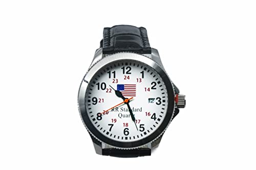 Montre de qualité ferroviaire en acier inoxydable style robe chic