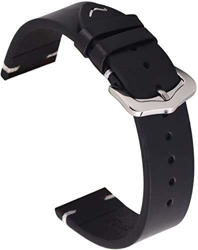Bracelet de montre en cuir bleu 22mm pour le style quotidien