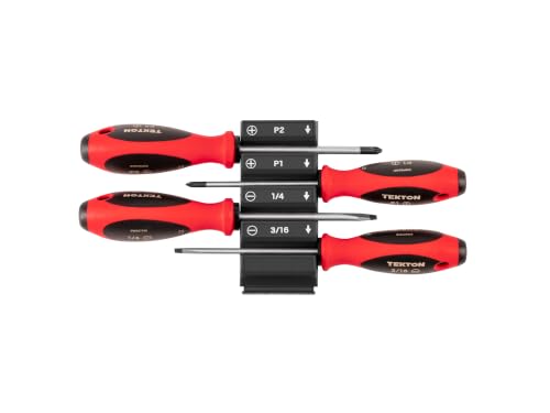 Image of TEKTON Phillips and Slotted Screwdriver Set, 4-Piece | DWZ90102