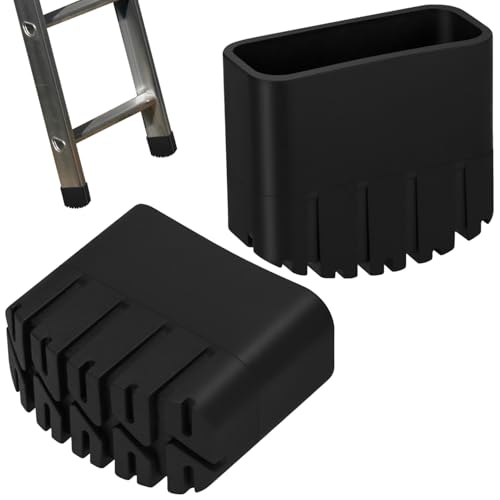 Embout Pied Escabeau Patin Echelle Pieds Caoutchouc Escabeau Capuchons de Pied D'échelle en Caoutchouc pour Échelles Droites - Résistants aux Températures...