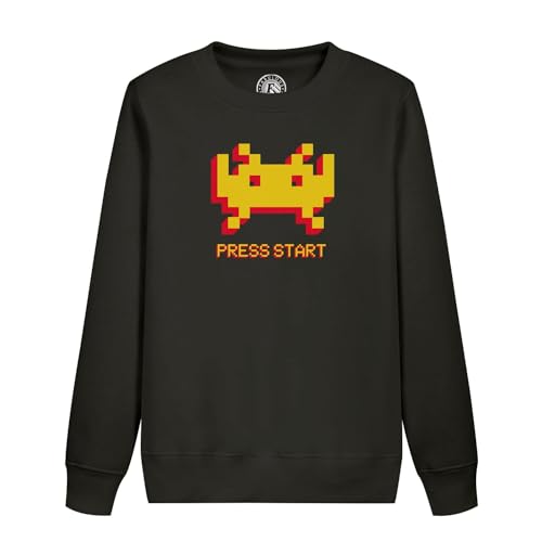 Sweatshirt enfant vintage geek avec motif invaders et jeux video classiques