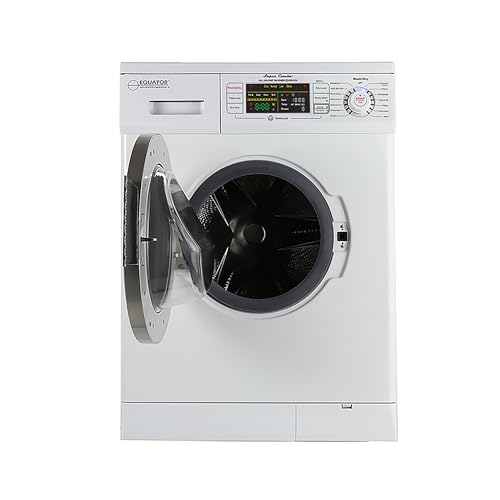 Equator 24 inch Compact New Version All-in-One Combo Washer-Dryer, Vented or Ventless, 1200 RPM, Auto Water, Auto Dry, Winterize, Quiet, Fully Digital in White 2019 Model