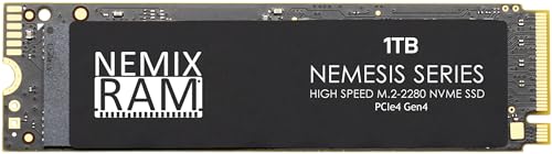 NEMIX RAM 1TB M.2 2280 Gen4 PCIe NVMe SSD MSI B650M Project Zero }U[{[hΉ