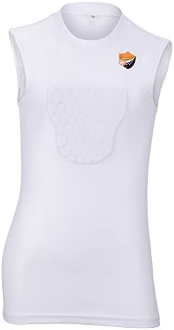 ProBay Chest Protector Shirt for Kids- Heart Guard Sternum Protection Compression Shirts for Baseball Basketball Softball Soccer (Small)