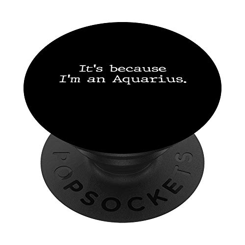 Aquarius Gifts For Women Girls Men Zodiac Sign Astrology PopSockets PopGrip: Swappable Grip for Phones & Tablets