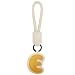 Elechobby Initial Keychain,26 Leather Alphabet Letters keychain For Women Handbag Charm Gift for Sister Besties (Yellow-E)