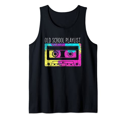 Kassette 80er 90er Jahre Retro Musik Old School Playlist Mix Tank Top