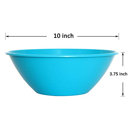 image for Youngever 9 Pack 3000ML Re-usable Plastic Mixing and Serving Bowls, Po