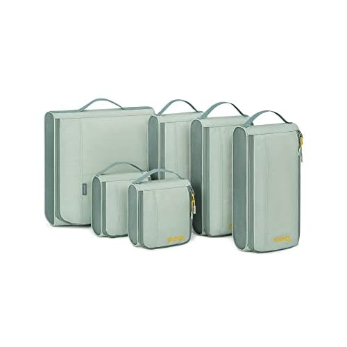 BAGSMART Keep Shape Packing Cubes for Travel, 6 Set Travel Cubes for Packing, Lightweight Suitcase Organizer Bags Set for Travel Essentials