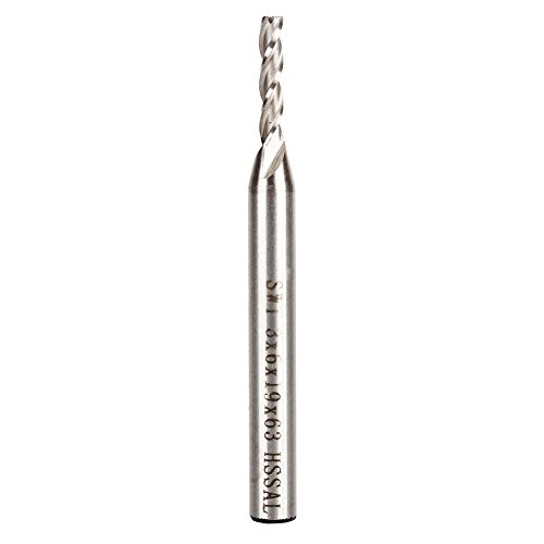 Image of HSS End Mill Cutter CNC Bit Extended, Diameter 3 Flutes CNC Spiral Router Bits Shank Diameter 6mm Total Length 63mm, Nose End Mills