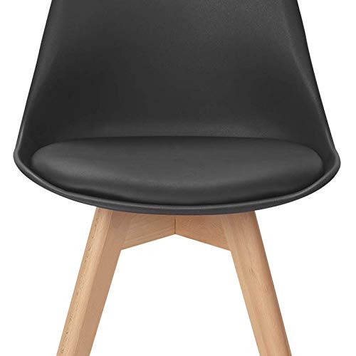 IDMarket - Lot de 4 chaises scandinaves SARA Noires pour Salle à Manger